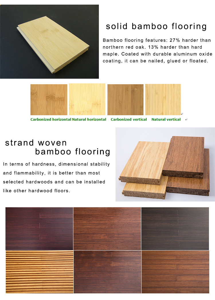 Tipi di pavimenti in bambù